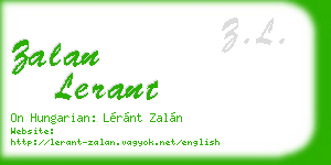 zalan lerant business card