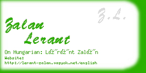 zalan lerant business card